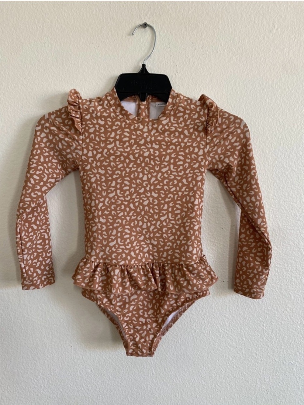 Liewood Long-Sleeve Ruffle One-Piece Swimsuit- Size 6/7Y